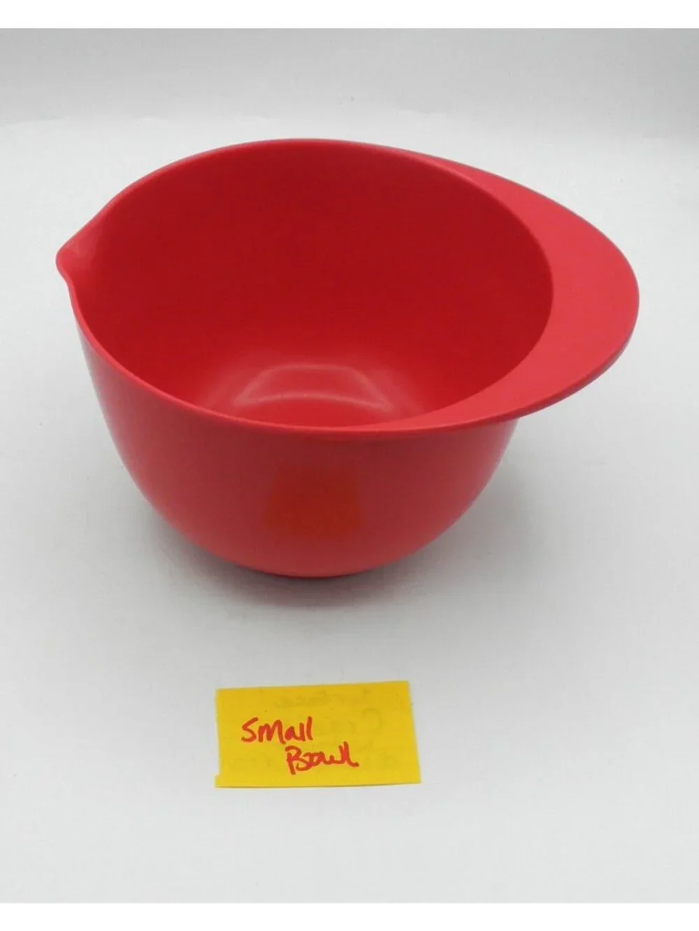 Sur La Table Red Melamine Spout Mixing Batter Bowl 2, 3, and 4 Quart Nesting Set